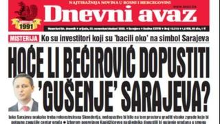U današnjem "Dnevnom avazu" čitajte: Hoće li Bećirović dopustiti "gušenje Sarajeva" 