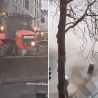 Video / Haos u Briselu: Crni dim iznad grada, policija ispalila vodene topove na demonstrante