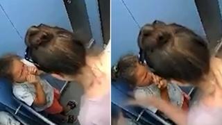 Majci oduzeli djecu nakon što je snimljena kako je u liftu ošamarila kćerku