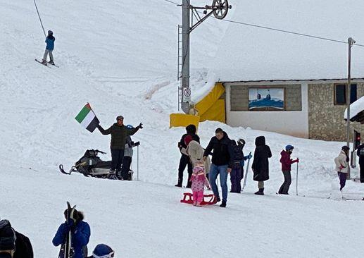 Palestinci skijaju sa razvijenim zastavama - Avaz