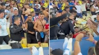 Video / Okršaj velikih rivala u sjeni haosa na tribinama: Pogledajte šta se dešavalo uoči meča Brazila i Argentine