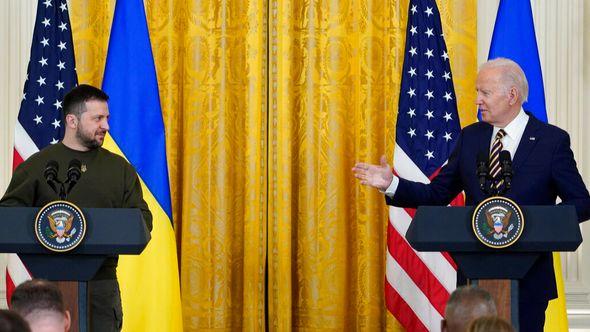 President Joe Biden speaks during a news conference with Ukrainian President Volodymyr Zelenskyy in the East Room of the White House in Washington - Avaz