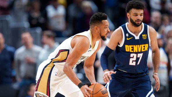 Denver Nuggets guard Jamal Murray gestures to the crowd as time runs out in the second half of an NBA basketball game against the New Orleans Pelicans Tuesday - Avaz