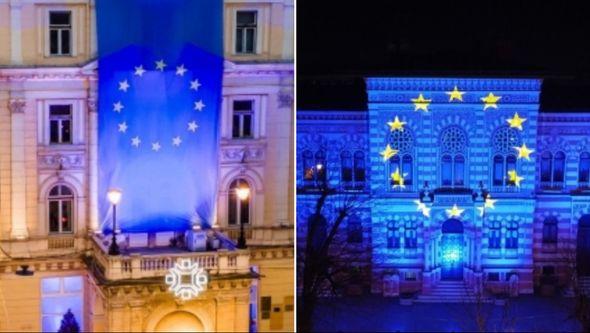 Projekcija EU zastave u pet bh. gradova - Avaz