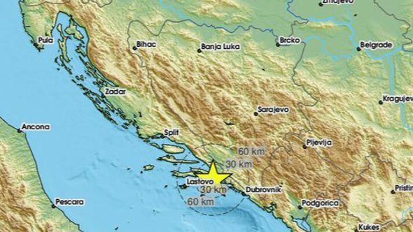 Zemljotres kod obale Pelješca - Avaz