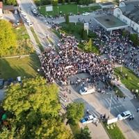 Video / Snimci iz zraka najbolje pokazuju koliko je građana došlo podržati Dodika