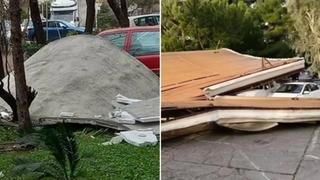 Haos na crnogorskom primorju: Olujni vjetar nosio krovove, oštećeno više automobila