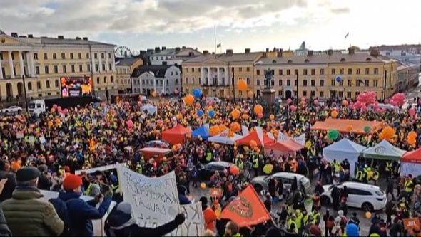 Sa protesta u Finskoj - Avaz
