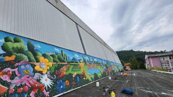 Mural je urađen u vrijeme kada se Goražde priprema za doček brojnih gostiju i umjetnika  - Avaz