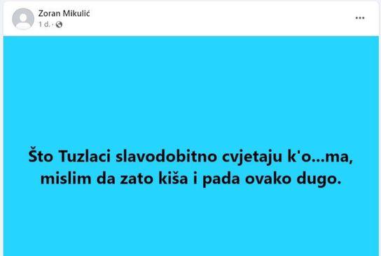 Objava Zorana Mikulića - Avaz