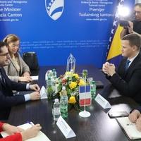 Ambasador Delmas i premijer Halilagić o projektima razvoja TK i jačanju saradnje