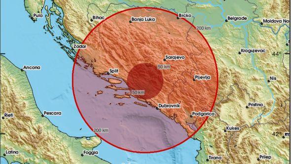 Zemljotres je bio na dubini od sedam kilometara - Avaz