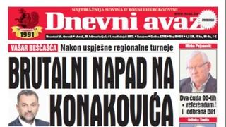 U dvobroju "Dnevnog avaza" čitajte: Brutalni napad na Konakovića