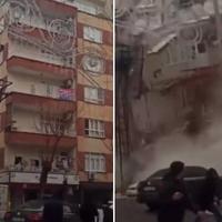Snimljen trenutak rušenja zgrade u Šanliurfi