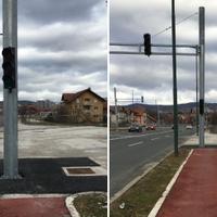 Dobrinja: Postavljen semafor na sredini biciklističke staze