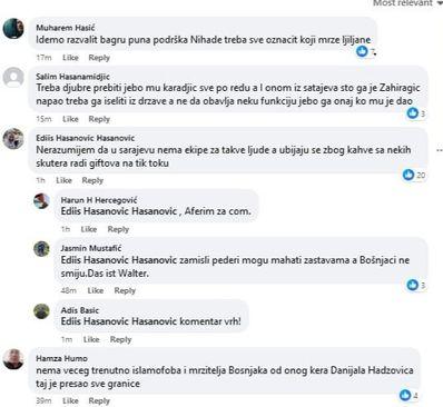 Komentari ispod objave Aličkovića na Facebooku - Avaz