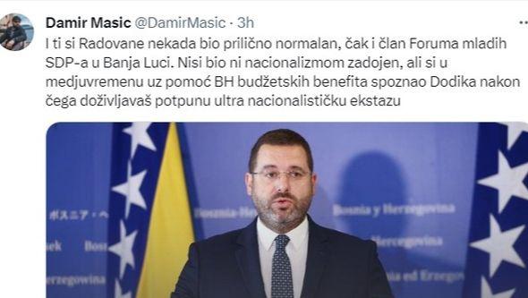Tvit Radovana Kovačevića - Avaz