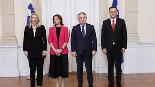 Fajon u Predsjedništvu BiH: Dočekali je Cvijanović, Bećirović i Komšić