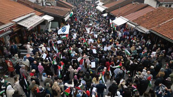 Protest podrške Palestini - Avaz