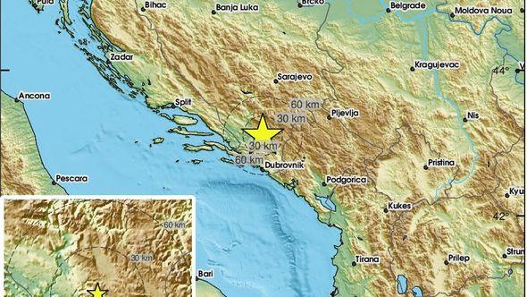 Zemljotres je bio na dubini od osam kilometara - Avaz