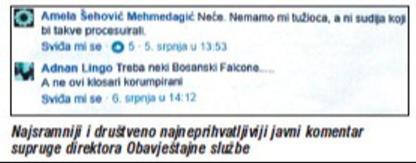 Komentari Šehovićke na Facebooku - Avaz