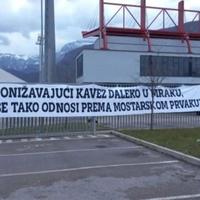 Na stadionu Veleža osvanula poruka navijača Zrinjskog