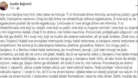 Poruka Izudina Bajrovića - Avaz