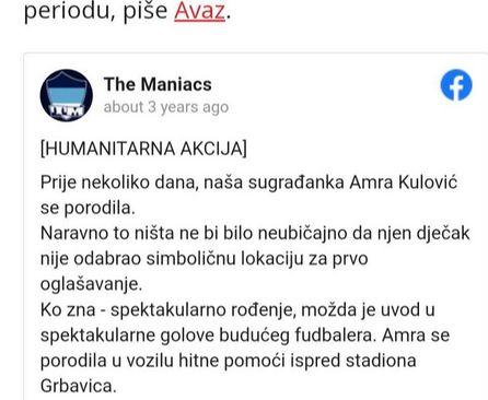 Objava "The Maniacs" - Avaz