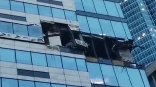Objavljeni videosnimci udara ukrajinskog drona u zgradu u Moskvi