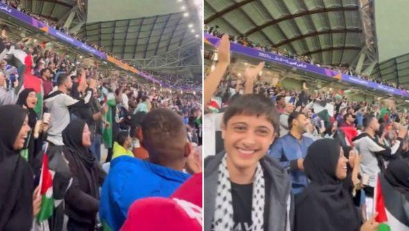 Slavlje navijača Palestine - Avaz