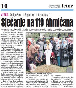 Kako smo izvještavali o 15. godišnjici masakra u Ahmićima - Avaz