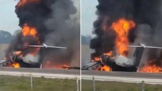 Video / Pojavio se snimak trenutka rušenja aviona Bombardier Challenger na Floridi