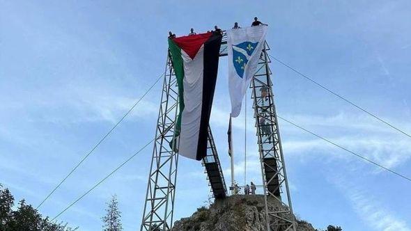 Zastave Palestine i Republike BiH - Avaz