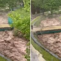 Video / Zastrašujuće: Pogledajte nabujali Nahorevski potok nakon nevremena u Sarajevu