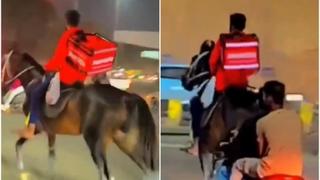 Snimka dostavljača u Indiji širi se internetom: Nije imao goriva pa dostavio hranu na konju