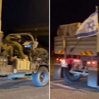 Izraelski konvoj vojnika i topništva ide prema sjeveroistočnom dijelu granice s Gazom