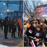 "Noćni vukovi", zastave s likom  Putina i kokarde na neustavnom obilježavanju dana RS