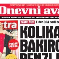 Danas u "Dnevnom avazu" čitajte: Kolika je Bakirova penzija
