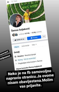 Objava Šemse Suljaković - Avaz