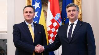 Bećirović se sastao sa Plenkovićem: Razgovarali o bilateralnim odnosima