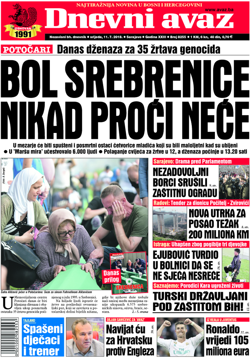 Dnevni Avaz Danasnje Novine Srebrenica