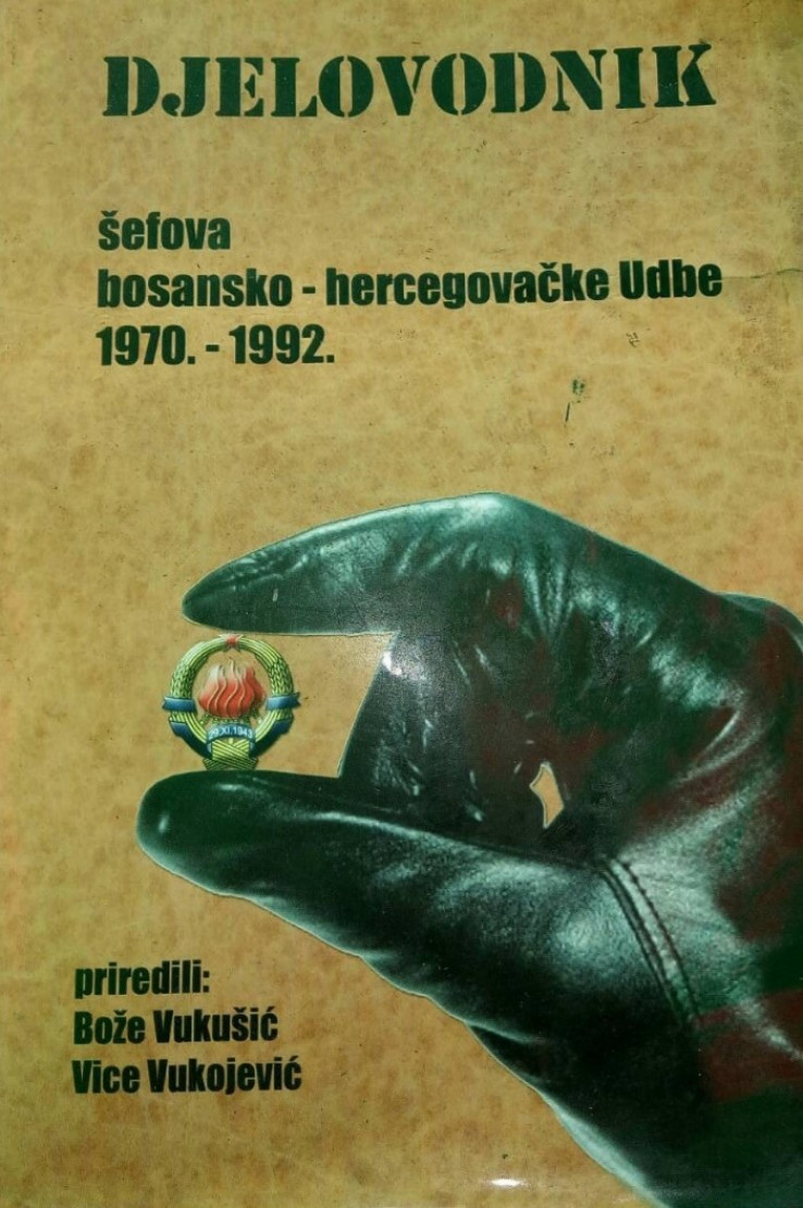 Faksimil naslovne strane knjige u kojoj su objavljeni dokumenti o šefovima bosanskohercegovačke UDBA-e