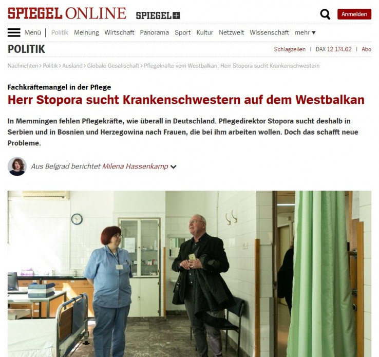 Faksimil teksta objavljenog na portalu Spiegel Online