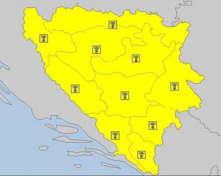 Aktiviran žuti meteoalarm za cijelu BiH - Avaz, Dnevni avaz, avaz.ba