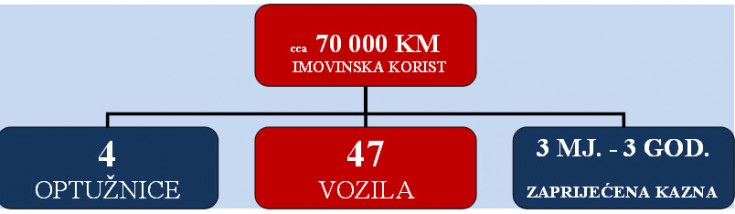 Grafički prikaz detalja iz optužnice