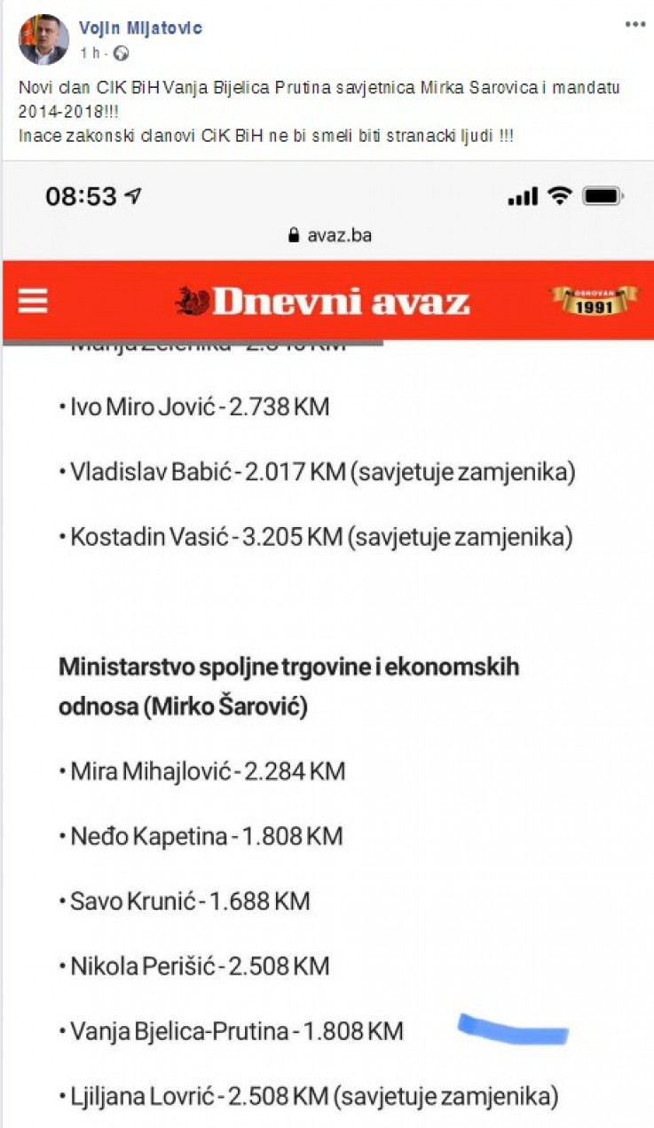 Vojin Mijatović upozorio da članovi CIK-a BiH ne bi smjeli biti stranački ljudi - Avaz, Dnevni avaz, avaz.ba
