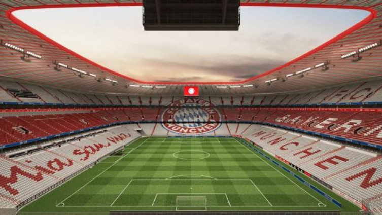 Pogled na stadion njemačkog nogometnog prvaka Bajerna iz Minhena