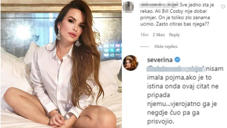 Severina: Nije bila upoznata s Kozbijevom prošlošću