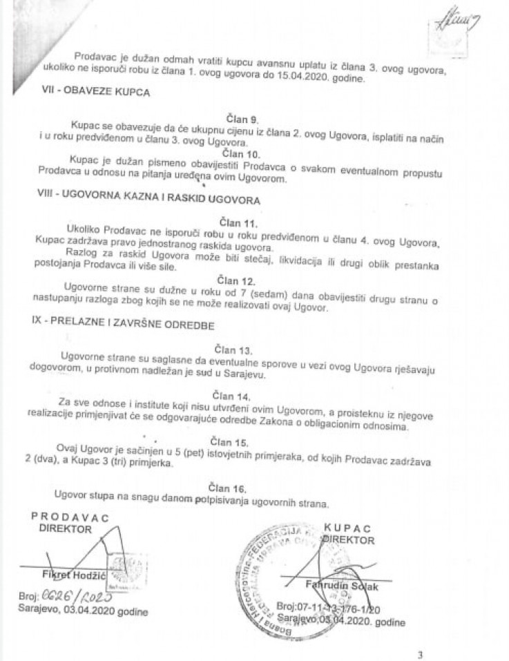 Potpisnici dokumenta Hodžić i Solak