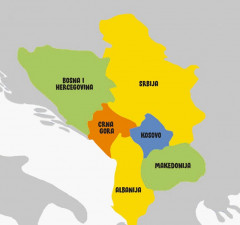 Grafički prikaz  država koje bi ušle  u „mini Šengen“